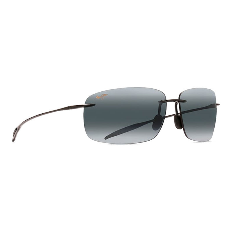 Maui Jim Breakwall Sunglasses, stylish sunglasses with a sleek rimless design and dark tinted lenses.