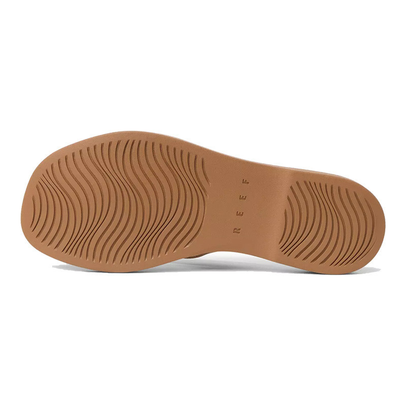 Reef Women's Sunny Farrah Flip Flop, view of the bottom sole showing textured tread pattern.