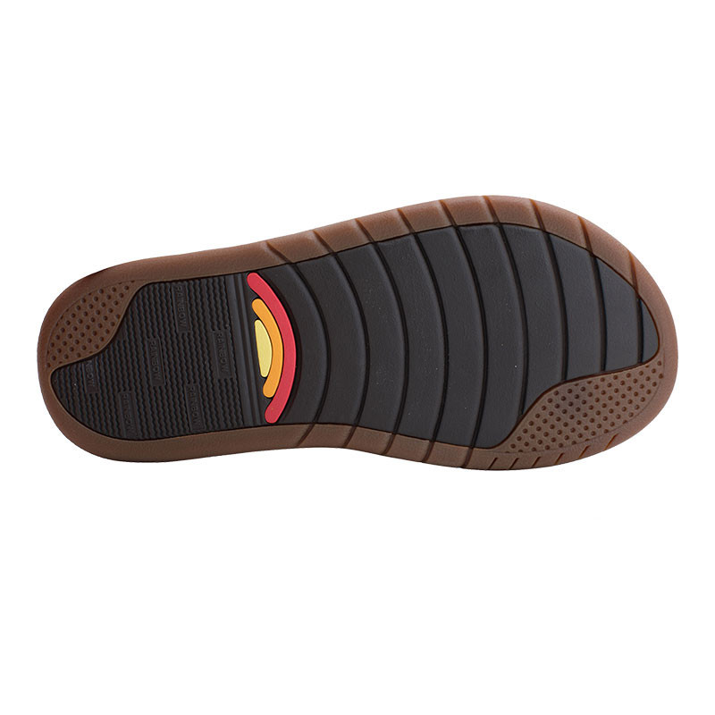 Rainbow Sandals Rainbow Men's The East Cape, view of the bottom sole showing tread pattern and logo details.