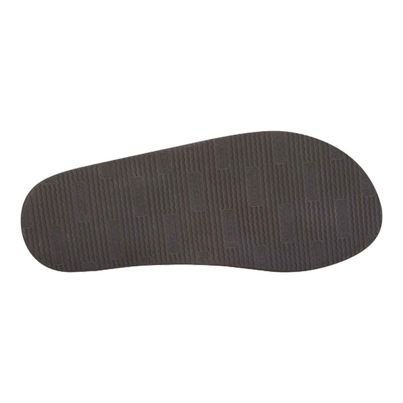 Rainbow Sandals Rainbow Women's Single Layer Narrow Strap Sandals, close-up view of the dark-colored sole showing textured pattern.