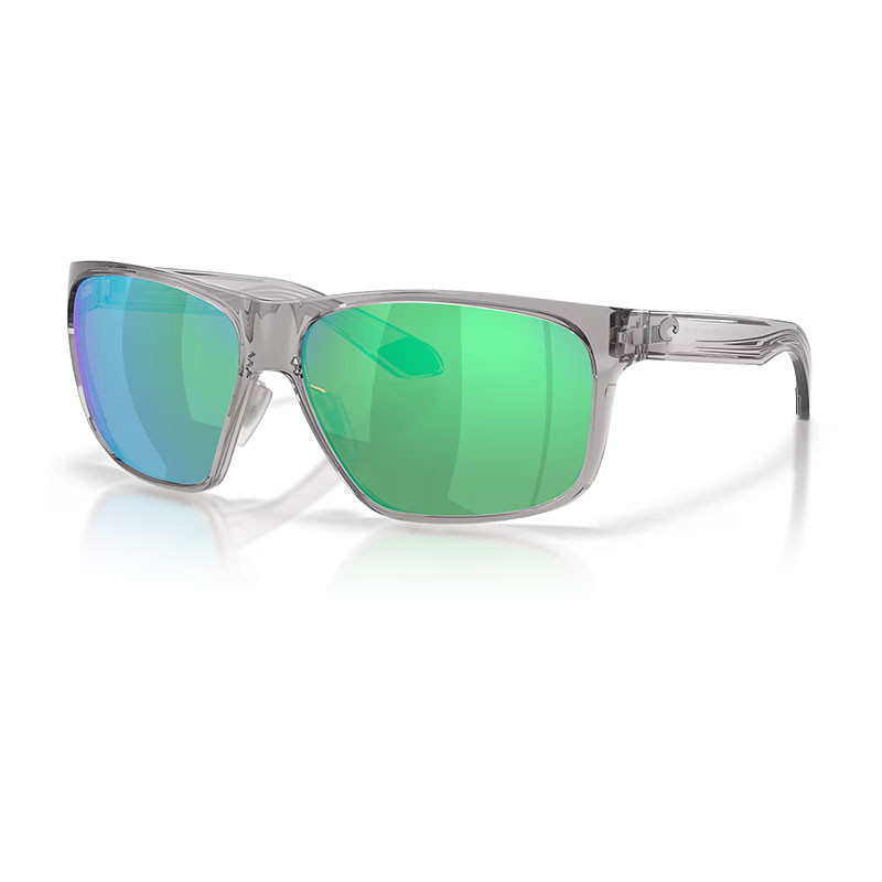 Costa Del Mar Sunglasses Costa Del Mar Trades Sunglasses, stylish transparent frame with mirrored green and blue lenses.