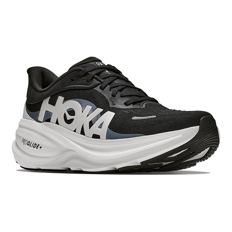 HOKA Men's Clifton PRO Running Shoe, black with white sole and bold HOKA logo on side.