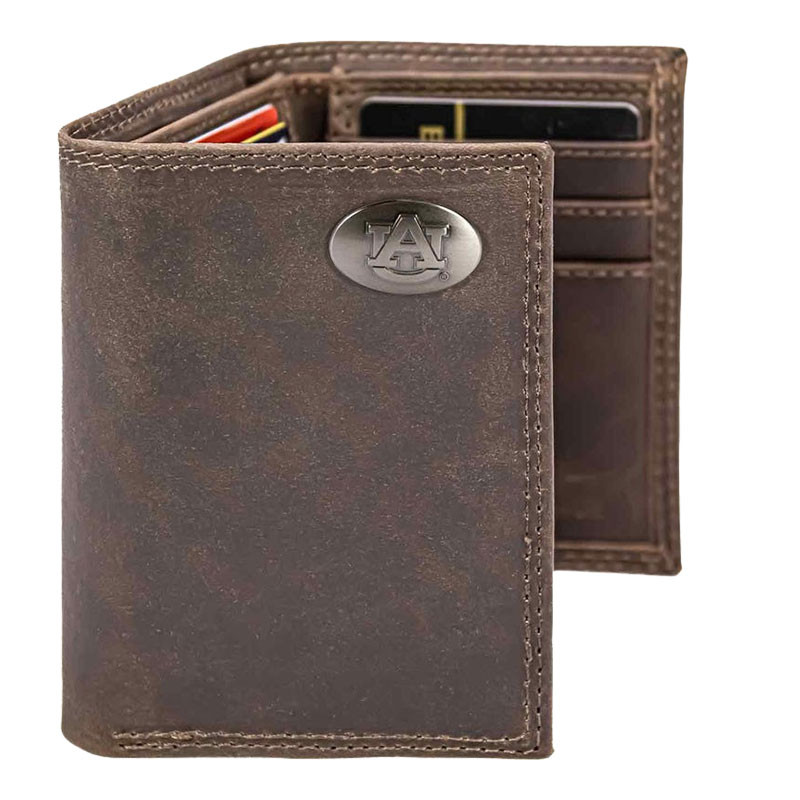 Zep-Pro Tri-Fold Wallet - Auburn