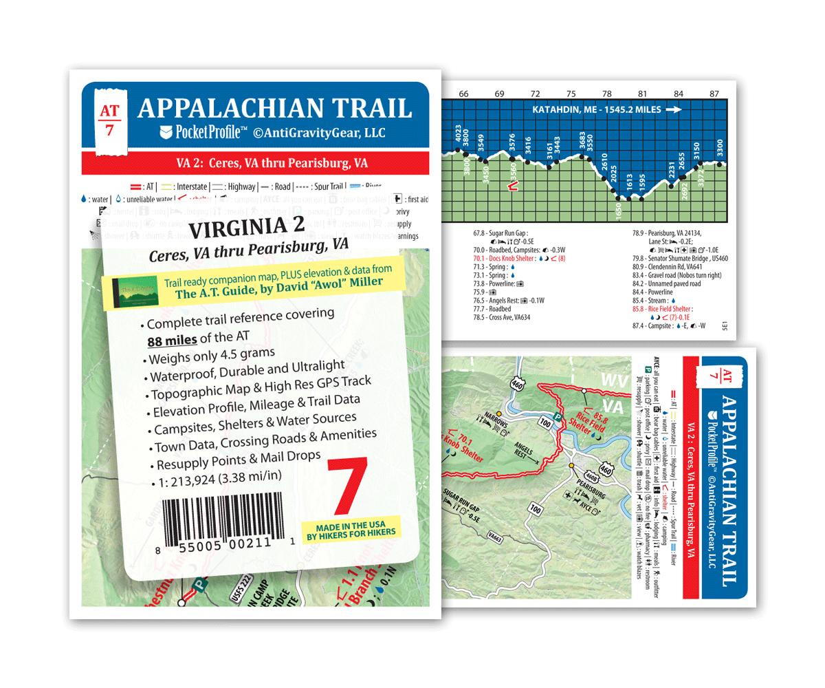 Appalachian Trail Conservancy Pocket Profile AT Map 7  VA 2 
