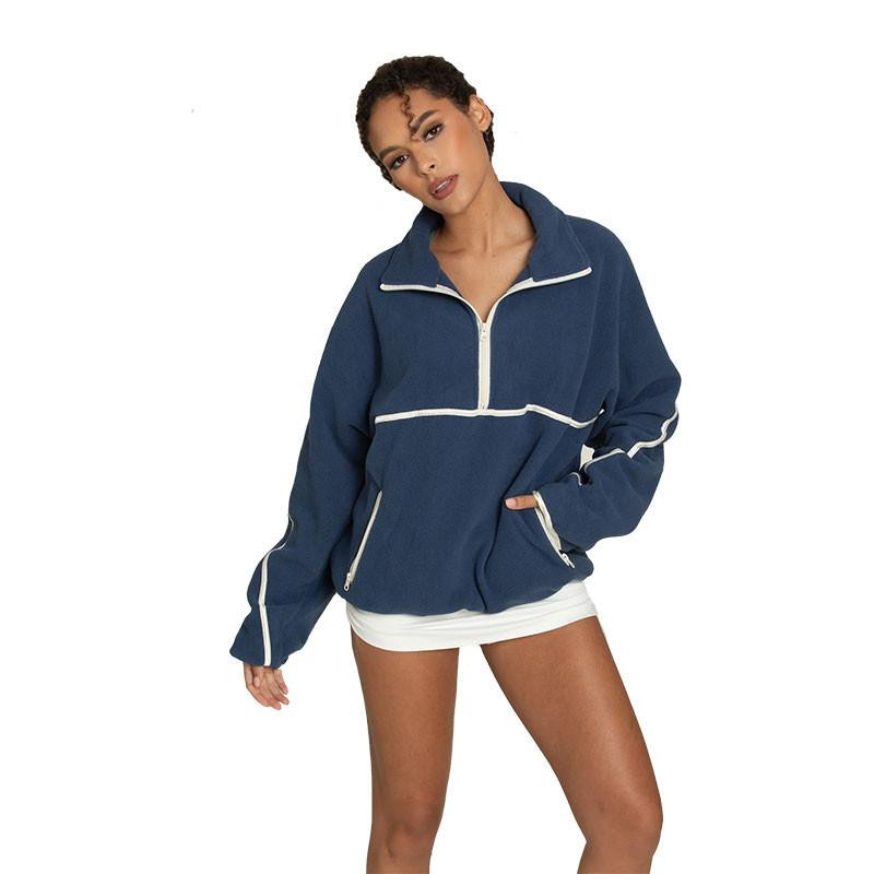  Gold Hinge Women's Minimalist Half Zip Pullover 