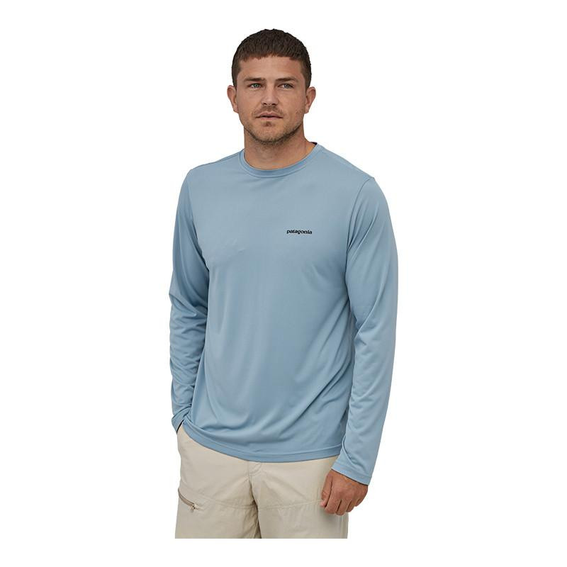  Patagonia Men`s Long Sleeve Cap Cool Daily Fish Graphic Shirt 