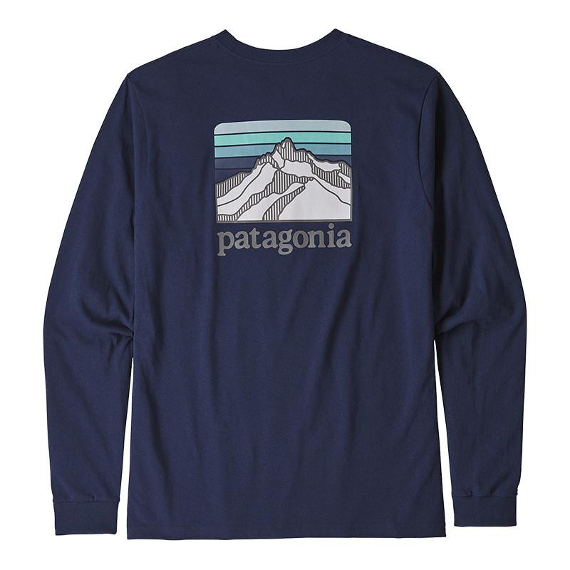  Patagonia Men's Long Sleeve Line Logo Ridge Responsibili-Tee 