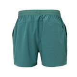Alabama Outdoors Apparel AOA Men's Essential Shorts - 5 inches, teal-colored athletic shorts with elastic waistband and side pockets.