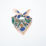 Handker Bandanas, floral printed fabric square with a knot at the top, stylish accessory for fashion and headwear.