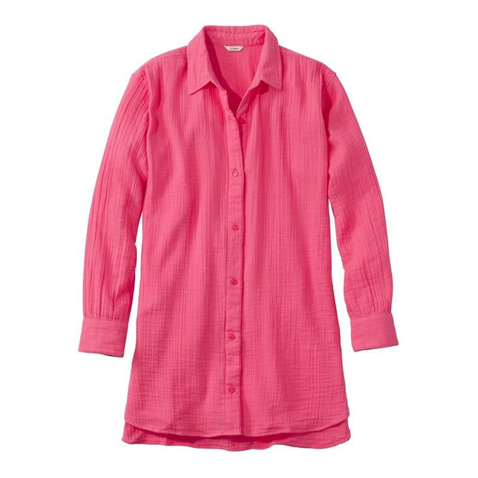  L.L.Bean Women's Cloud Gauze Cover-Up Shirt 