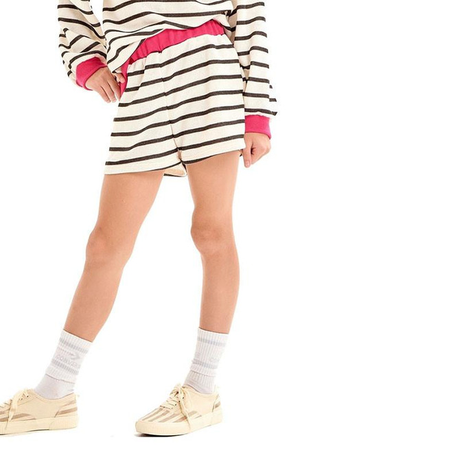  Good Girl Youth Stripe French Terry Shorts 