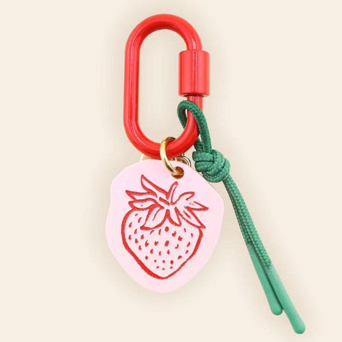  Freshwater Curated Goods Strawberry Bag Charm 