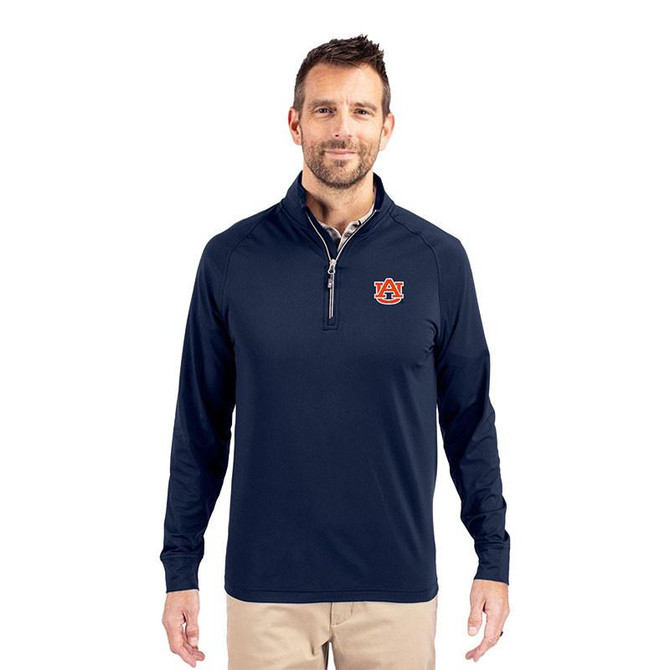  Cutter & Buck Men's Auburn Stretch Quarter Zip 