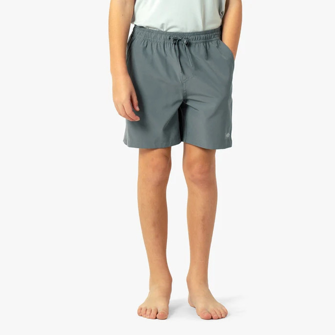 AFTCO Youth Strike Short, gray lightweight athletic shorts for boys.