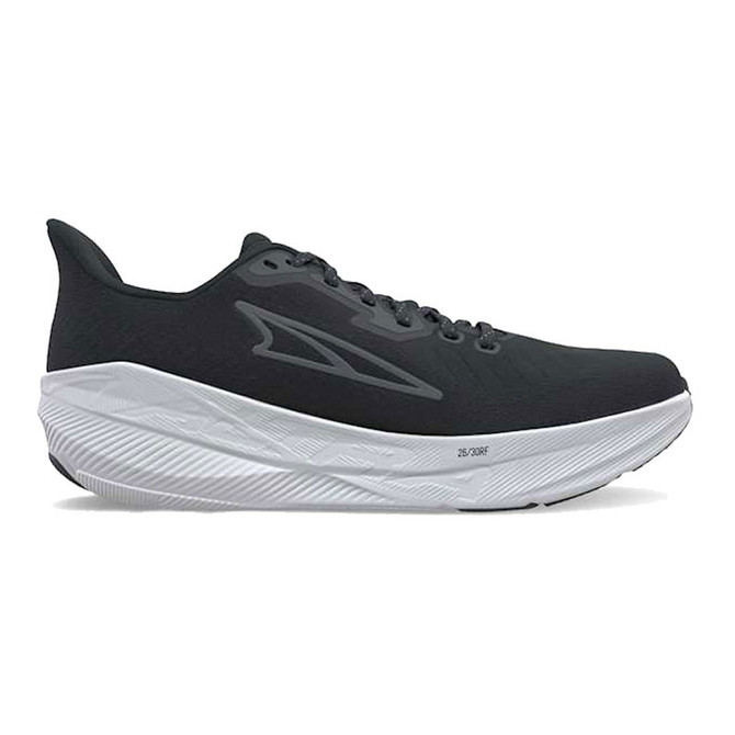 Altra Women's Experience Flow St running shoe, black with white midsole and grey logo, lightweight and supportive athletic footwear for women.