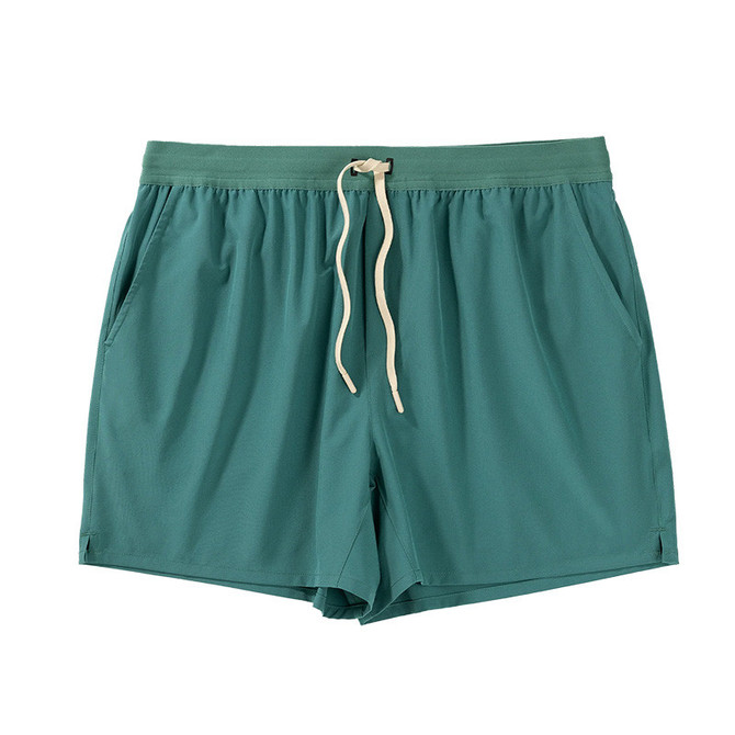 Alabama Outdoors Apparel AOA Men's Essential Shorts - 5 inches, teal color, lightweight and quick-drying fabric with a drawstring waistband and side pockets for outdoor activities.