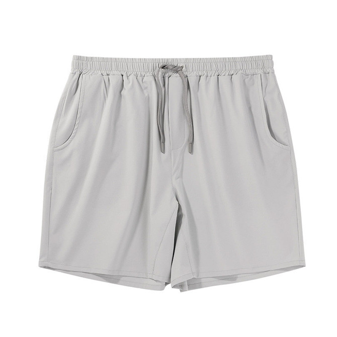 Alabama Outdoors Apparel AOA Men's Everyday Short - 7", image of light gray men's casual shorts with an elastic waistband and drawstring, featuring front pockets.
