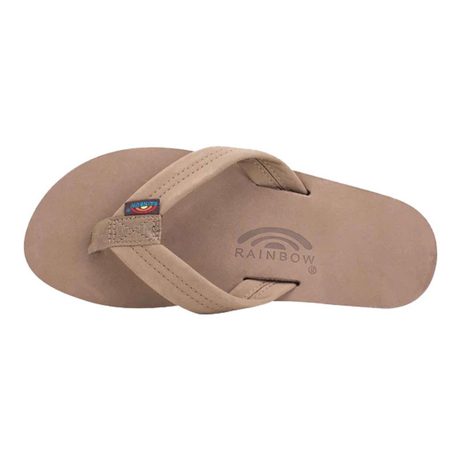 Rainbow Sandals Rainbow Men's Single Layer Wide Strap Sandal, beige sandal with wide strap and cushioned sole.