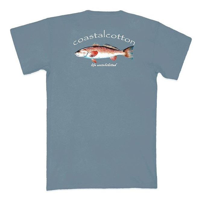 Coastal Cotton Clothing Coastla Cotton Men's Short Sleeve Printed 100% Pima Cotton Pocket Tee 