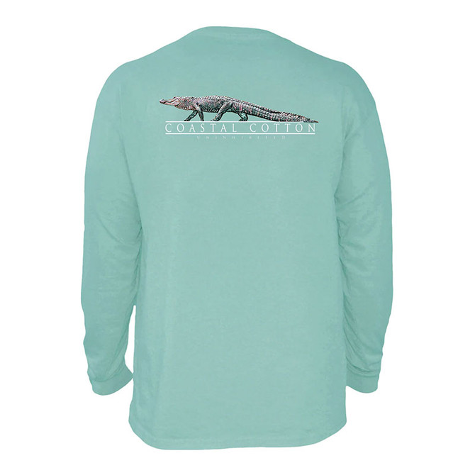 Coastal Cotton Boys' Long Sleeve Printed Pima Cotton Pocket Tees