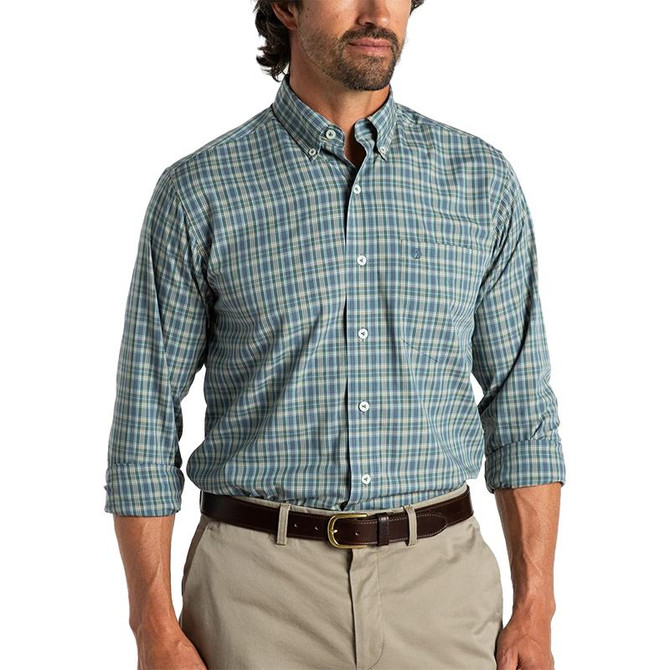  Duck Head Men's Ashwell Long Sleeve Performance Plaid Shirt 