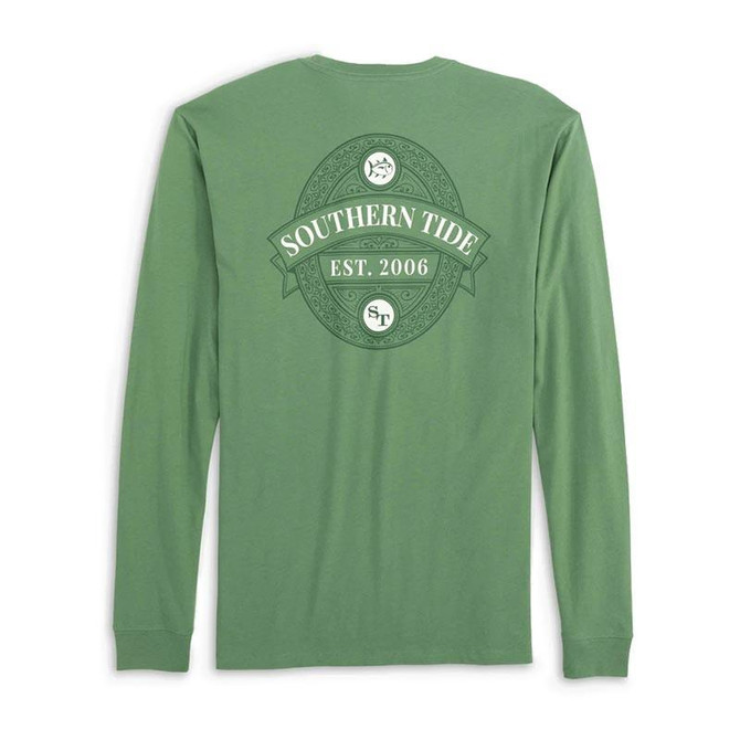  Southern Tide Men's Ls Iron Wrought Oval T-Shirt 