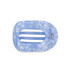 Teleties Medium Flat Round Clip, blue hair accessory with marbled appearance and three horizontal slats for securing hair.
