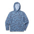 Duck Camp Men's Essential drirelease Hoodie, blue camo patterned hoodie with a front pocket and a drawstring hood.