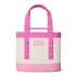 YETI Coolers YETI Wetlands Camo Camino Carryall 35, pink and white insulated tote bag with pink handles and logo.