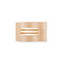 Teleties Medium Flat Rectangle Hair Clip, beige hair accessory with a rectangular shape and three horizontal openings.