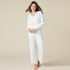  Softies Women's Solid Marshmallow V-Neck Lounge Set 