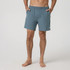Vuori Men's Maverick Volley Short Lined, a men's lightweight, breathable swim short in blue with a lined interior and an elastic waistband.