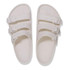 Birkenstock Women's Florida III Flex Platform Eva Narrow Sandals, white color with adjustable straps and buckle closures.