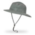 Sunday Afternoons Women's Cruiser Hat, light gray wide-brim sun hat with chin strap for sun protection.