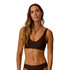 Carve Designs Carve Women's Breakers Compression Top, black sports bra with scoop neckline and wide straps.