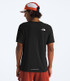 The North Face Men's Summit High Trail Short Sleeve, a black lightweight athletic T-shirt with the North Face logo on the back, designed for outdoor hiking and trail running.