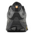 Merrell Men's Moab 3, rear view of a gray and black hiking shoe with durable sole and padded collar.