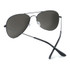 Knockaround Mile Highs LXL Sunglasses, black aviator sunglasses with dark oval lenses and thin metal frame.