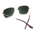 Knockaround Mount Evans Sunglasses, stylish sunglasses with gold metal frame and dark green lenses.