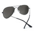Knockaround Mile Highs SM Sunglasses, black aviator sunglasses with dark tinted lenses and thin metal frame.