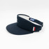 Rhoback The Tour Visor, navy blue sports visor with adjustable strap and embroidered logo.