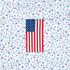 Rhoback Men's The Mulligan USA Performance Polo, the image features a patriotic-themed fabric with a printed American flag in the center, surrounded by a pattern of golf clubs, golf balls, and flags.
