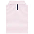 Rhoback Men's The Shell Stripe Performance Polo, white polo shirt with red and blue thin stripes and a navy stripe on the back of the collar.