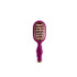 Teleties Mini Vented Hair Brush, purple mini vented hairbrush with gold accents and a curved ergonomic handle.