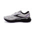 Brooks Women's Adrenaline Gts 23 running shoe, lightweight athletic sneaker with a white, black, and purple color scheme, featuring breathable mesh upper and cushioned sole.