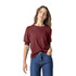  Lilla P Women's Smocked Cuff Short Sleeve Crew 