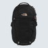 The North Face Women's Recon Luxe, black backpack with multiple compartments, padded shoulder straps, and the logo on the front