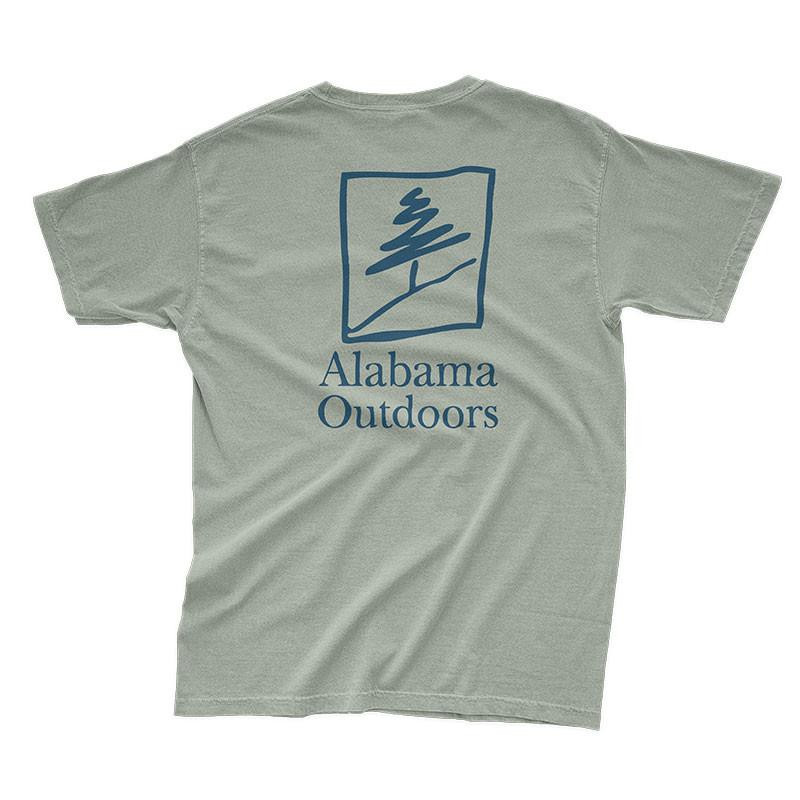  Alabama Outdoors Cypress Logo Comfort Colors Non-Pocket Short Sleeve T-Shirt 