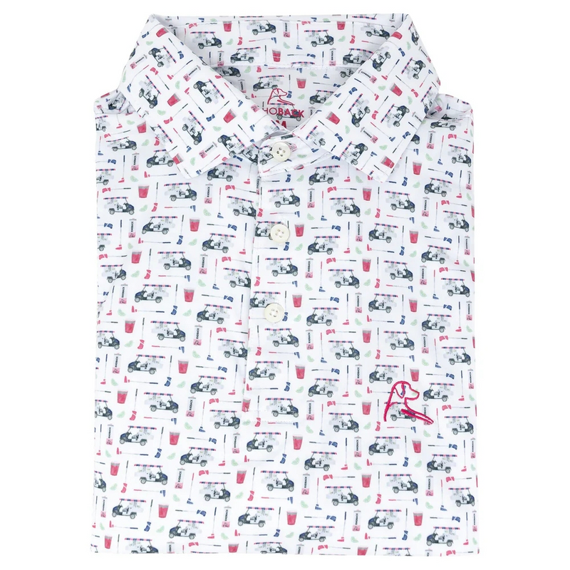 Rhoback Men's Short Sleeve Print Performance Polo