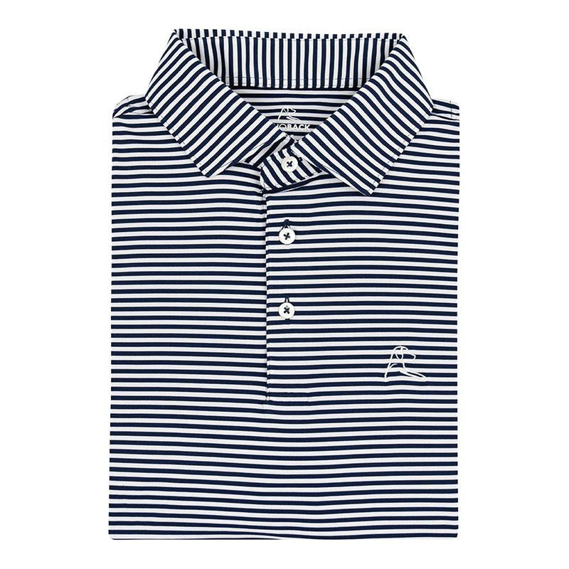  Rhoback Men's Short Sleeve The Birdie Stripe Performance Polo 